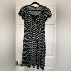 Style & Co. Black and White Textured Dress